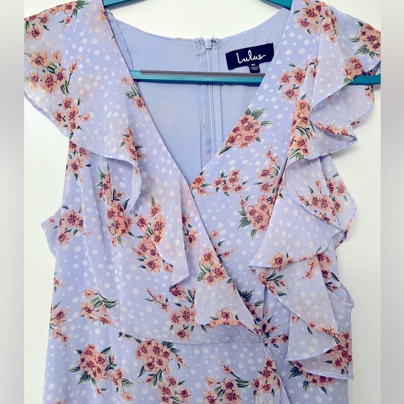 Lulus, Size Medium, Floral Ruffled High-Low Dress - Picture 2 of 4